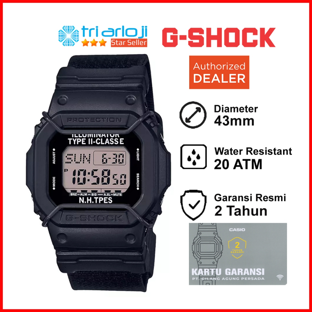 Casio G-SHOCK DW-D5600NH-1DR - Jam Tangan Pria GSHOCK DWD5600NH-1 DW-5600NH DW5600NH DW5600 Original