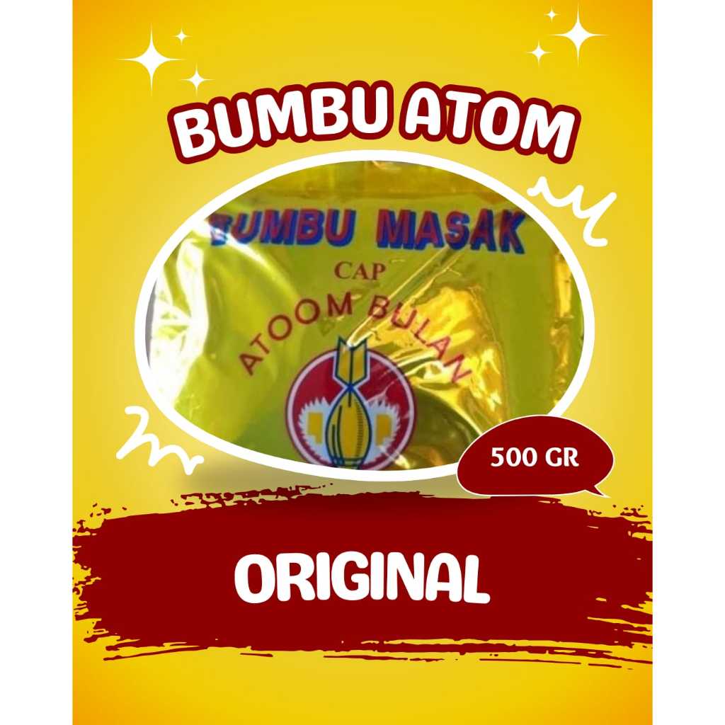 

BUMBU TABUR INSTANT / BUMBU PENYEDAP / BUMBU MASAKAN SERBA GUNA BUMBU MASAK ATOOM BULAN 500GR