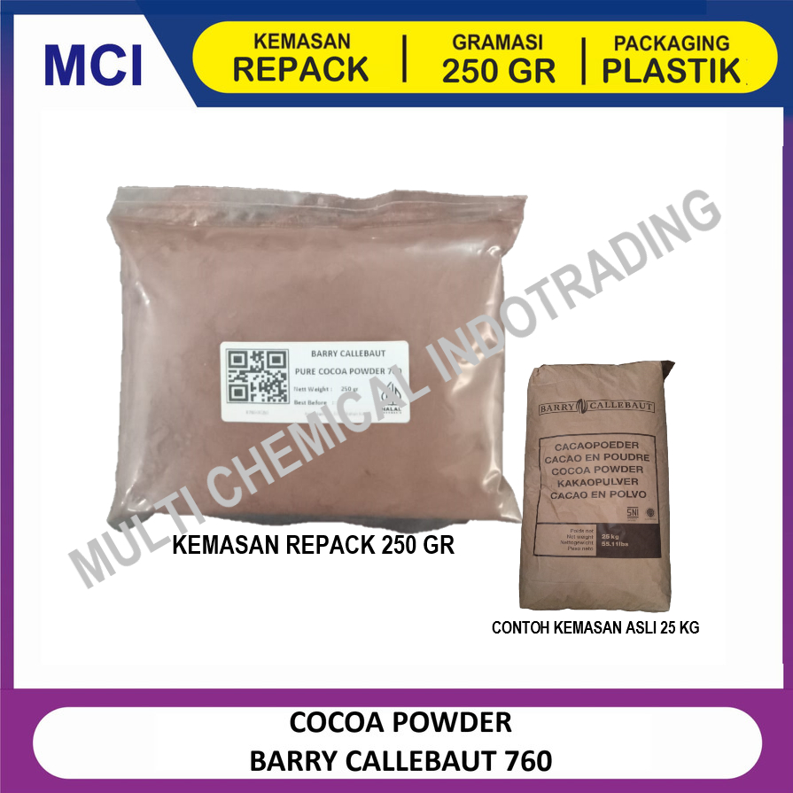 

PURE COCOA POWDER BARRY CALLEBAUT 760-11. BUBUK COKLAT MURNI. 250 gr