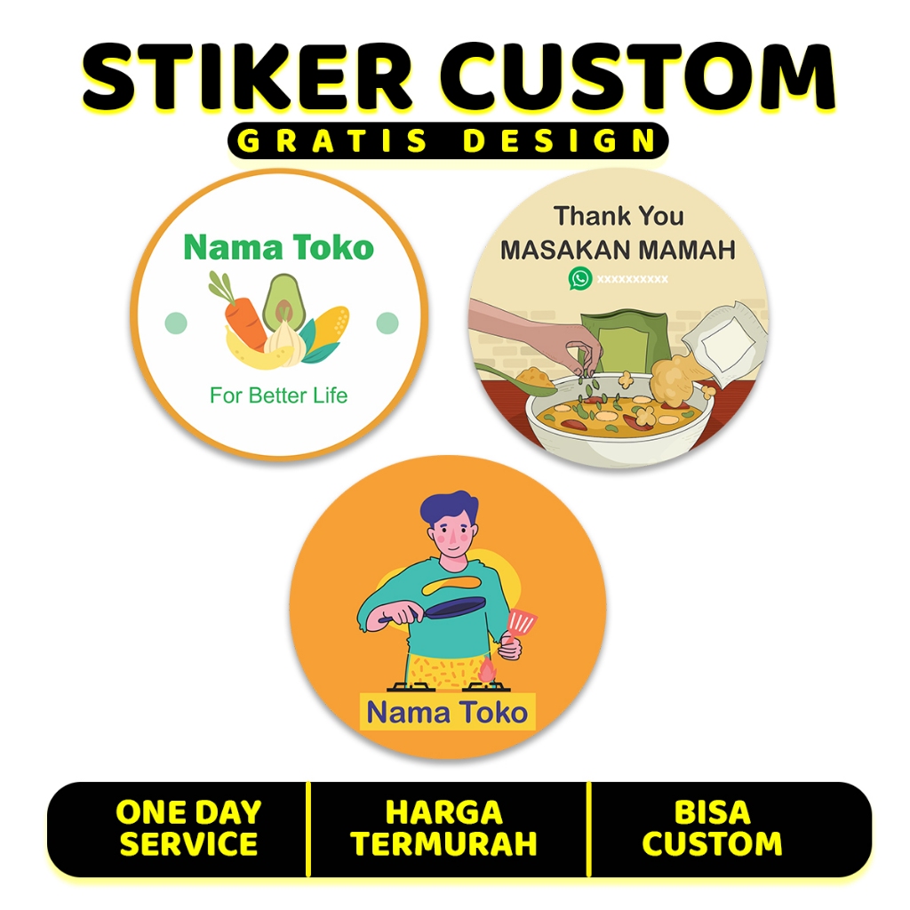 

STIKER / STICKER / STIKER CUSTOM / STICKER CUSTOM / LABEL / STIKER LABEL / STIKER LABEL MAKANAN / STICKER LABEL / STIKER / CUTTING STICKER CUSTOM