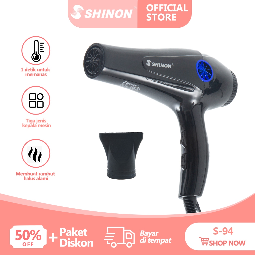 SHINON 94 Hairdryer / Pengering Rambut / Blower / Blow Rambut  / Hair Dryer Mini Portable / High Spe