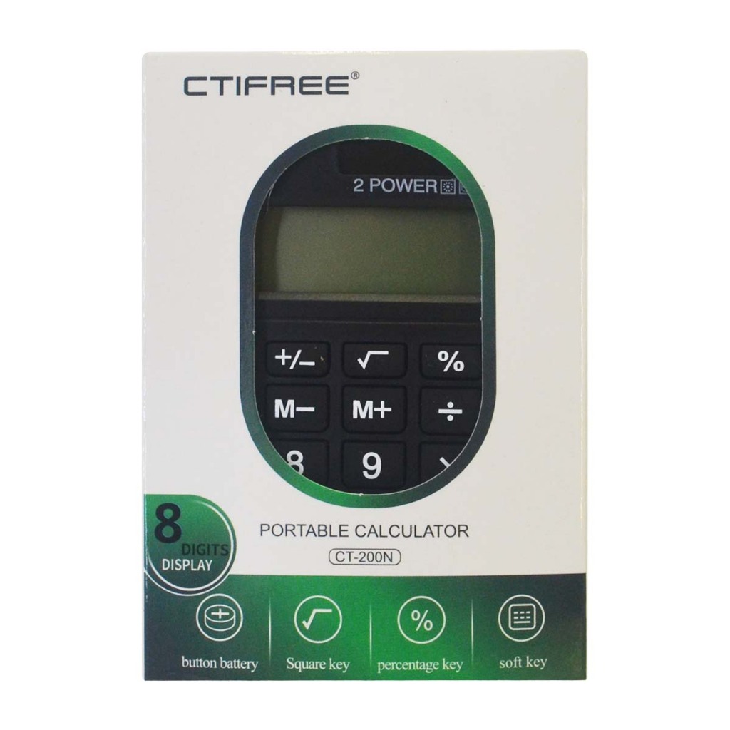 

Calculator Ctifree CT-200N Pocket Calculator 8 Digit Kalkulator Saku Kalkulator Kecil