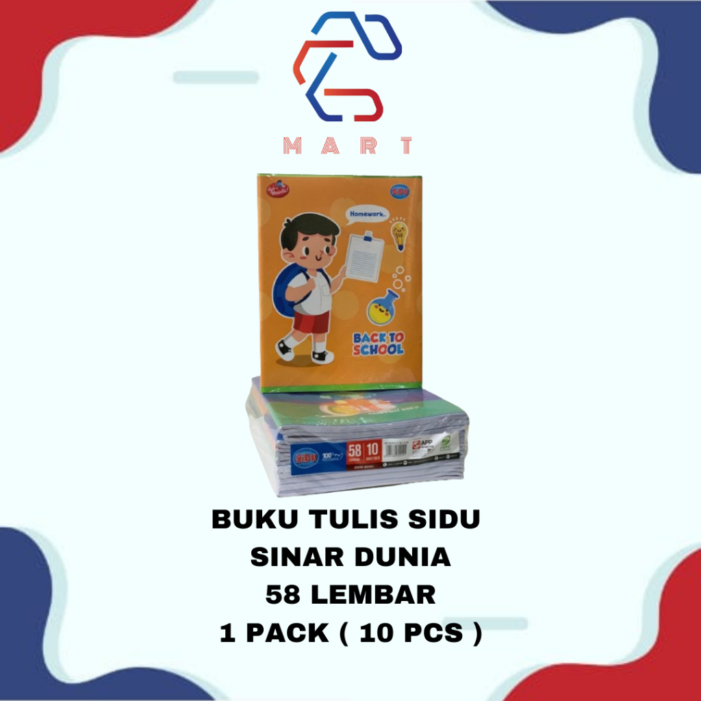 

Sidu Sinar Dunia Buku Tulis 58 Lembar - 1 Pack ( 10 Pcs )