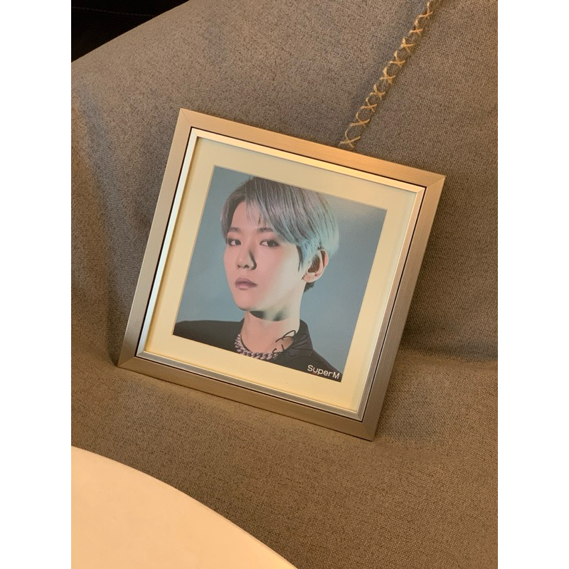 EXO SuperM Baekhyun Signed Mini LP Poster Tanda Tangan Asli