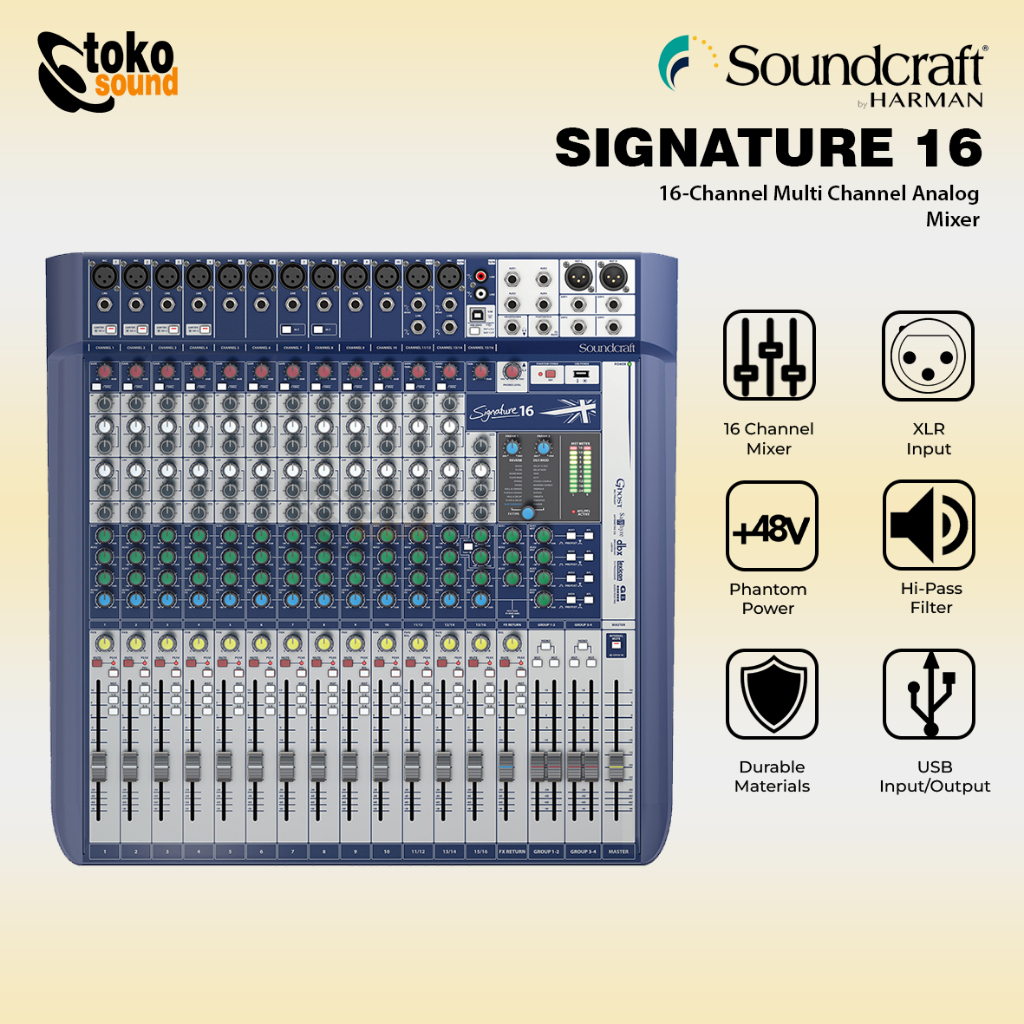 Soundcraft Signature 16 - 16 Channel Mixer Analog With Effects
