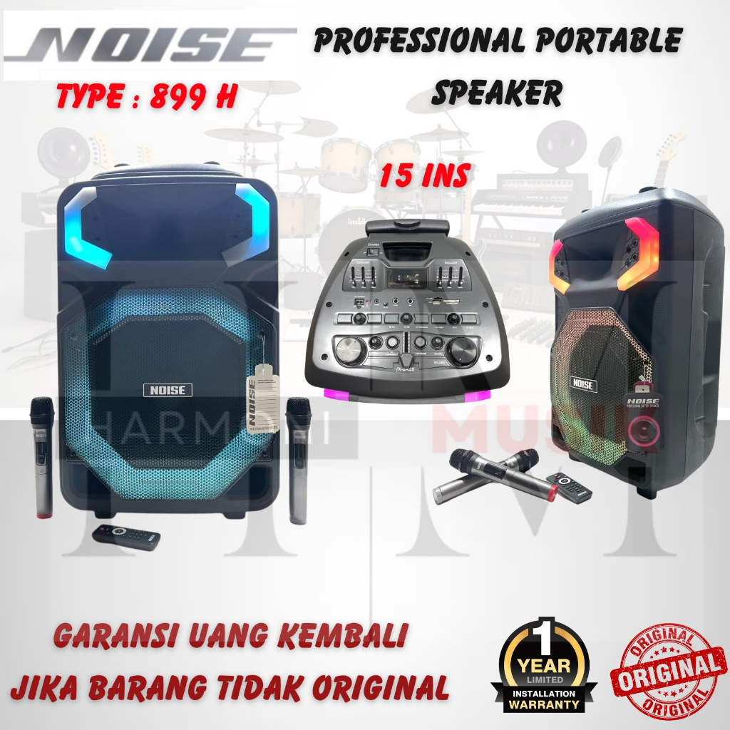 Speaker Portable Wireless Noise 899 H 15 Original 15 inch / Portable Wireless Noise 899 H 15 Origina