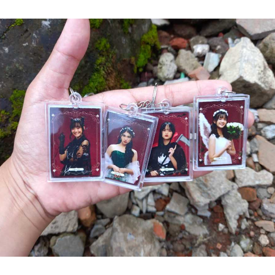GANTUNGAN KUNCI JKT48 HALLOWEEN / GANCI AKRILIK KOTAK MURAH CUSTOM KARAKTER FOTO