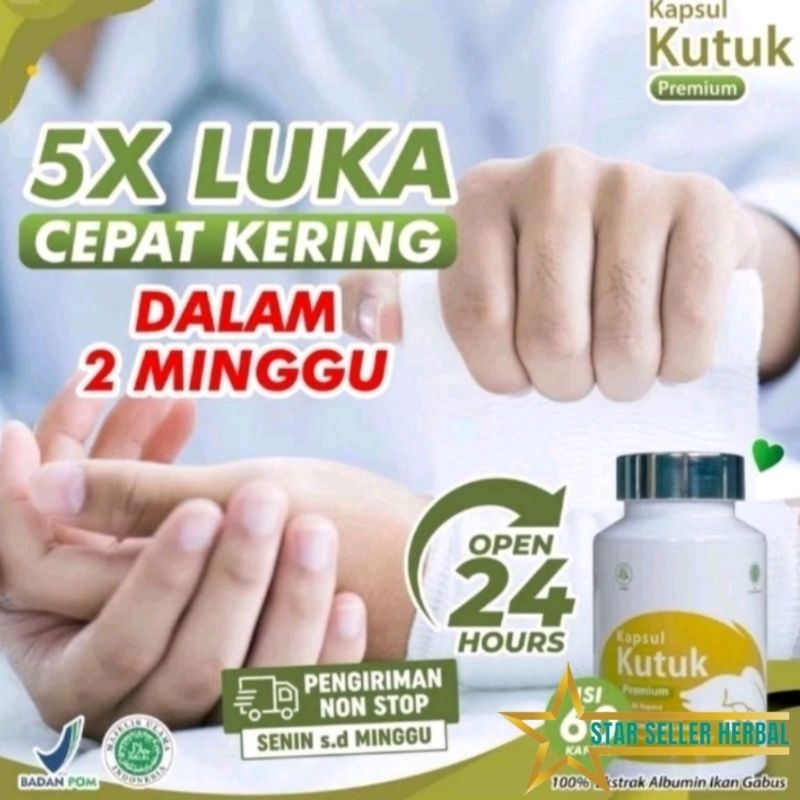 KAPSUL KUTUK ORIGINAL - KAPSUL KUTUK ASLI - OBAT CEPAT KERING LUKA JAHIT