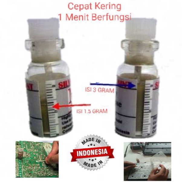 

Silver conductive paint Merk MJ chemical isi 15 Grams ART T9R9