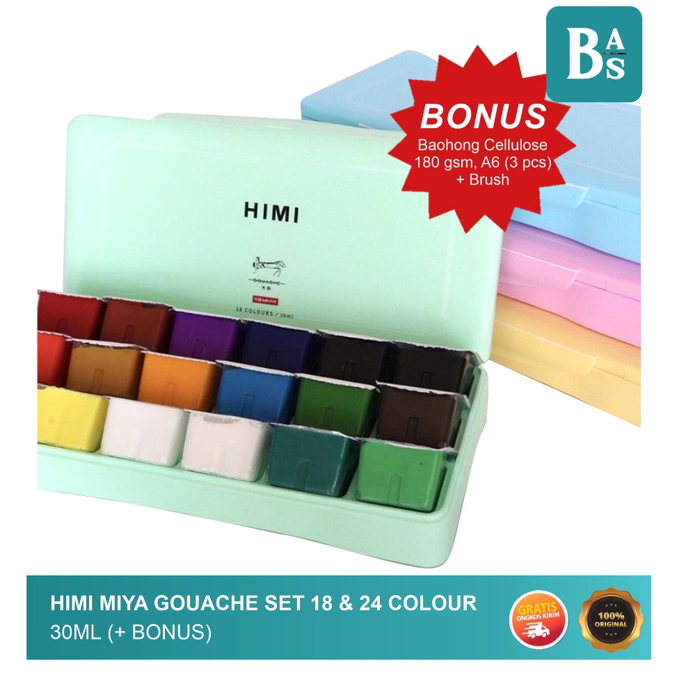 

KODE D3K HIMI MIYA Gouache 18 24 colour BONUS