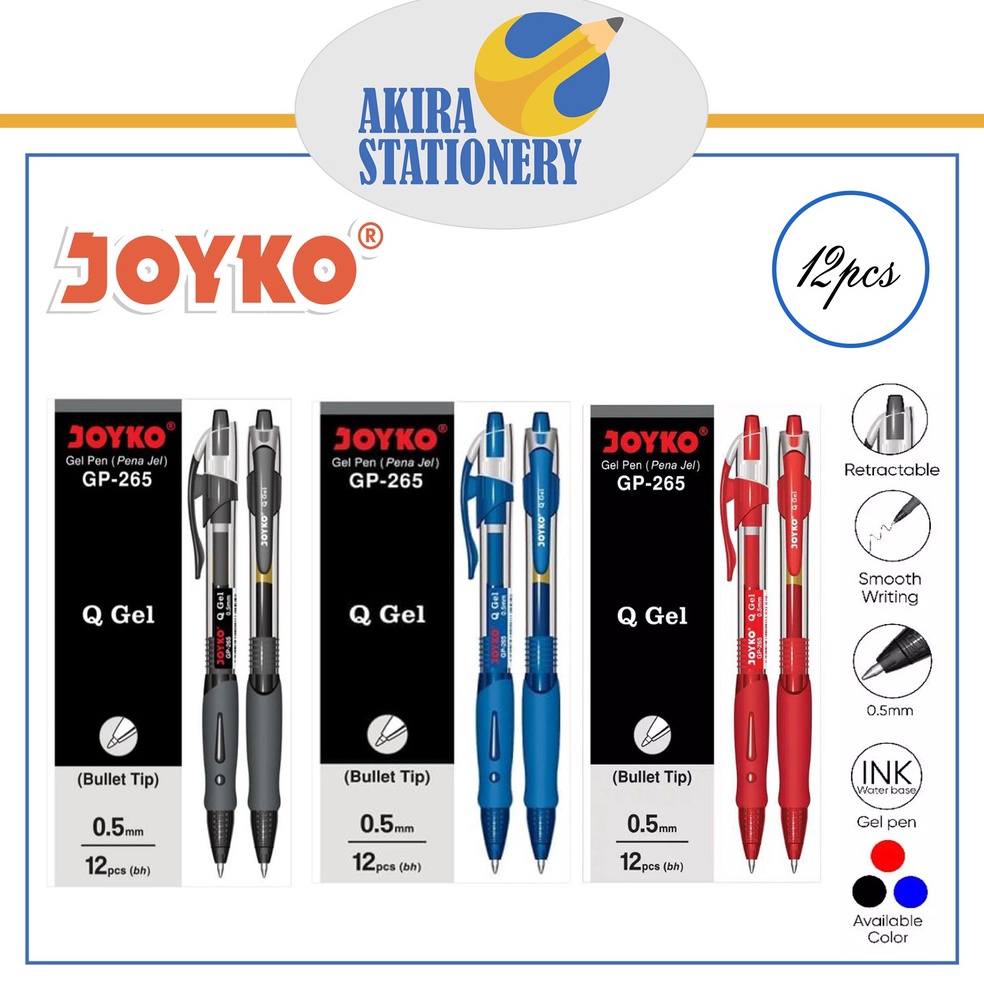 

KODE O2V PULPEN PEN PENA JOYKO G GEL GP 265 12 PCS