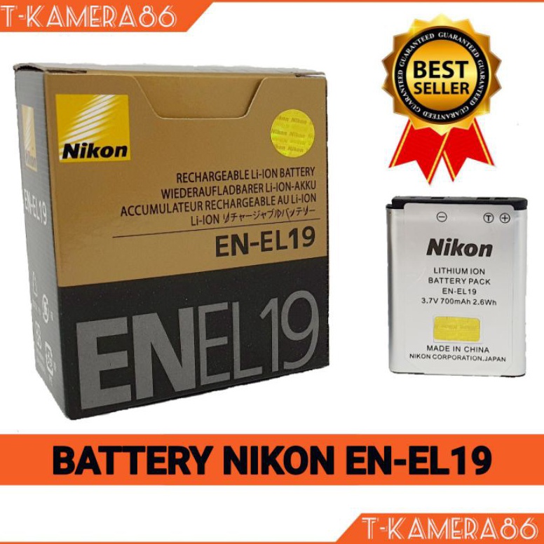 Muraaaahh Baterai ENEL19 For Nikon Coolpix S25 S26 S27 S28 S29 S31 S32 S33 S34 S35 S42 S43 L