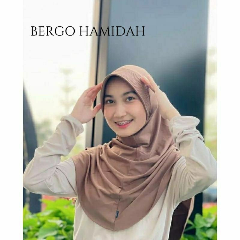 Hijab Instan Bergo Hamidah Pet Anti tembem || Jilbab Panjang Menutup Dada || Bergo Viral