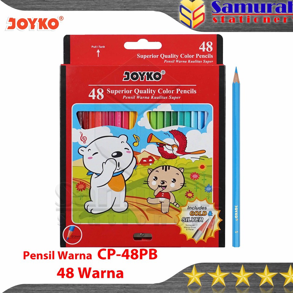 

Pensil Warna Joyko CP 48 PB Isi 48 Warna Panjang Color Pencil 48 Colors Long CP48PB ART F5L7