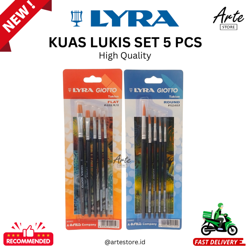 

Lyra Round Brush Set 5 pcs - Kuas Lukis