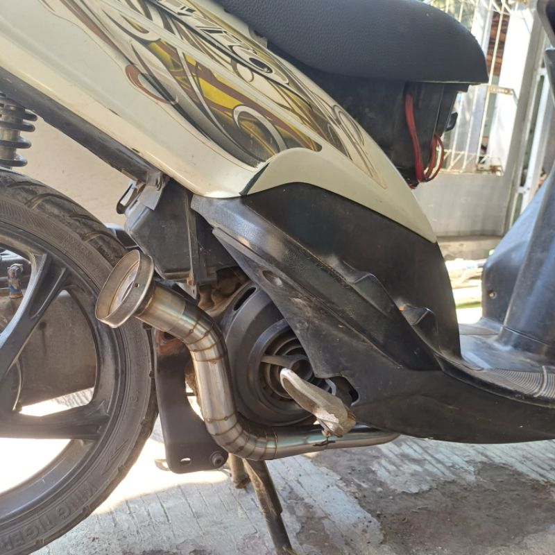 Terlaris pipa header leheran knalpot Mio sporty Mio j Mio M3 Mio GT inled 38mm diameter 38mm