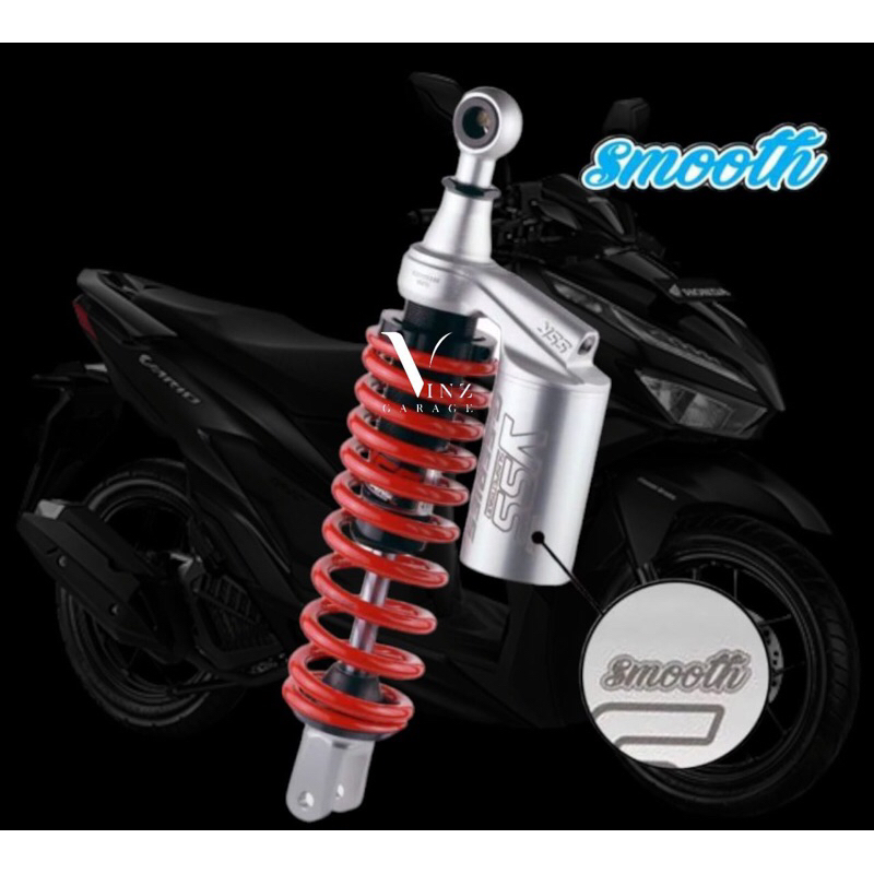 Shock YSS G Plus Smooth Red Silver Vario 125 / Vario 150 / 330 Mm // Shock YSS G Plus Smooth Merah S