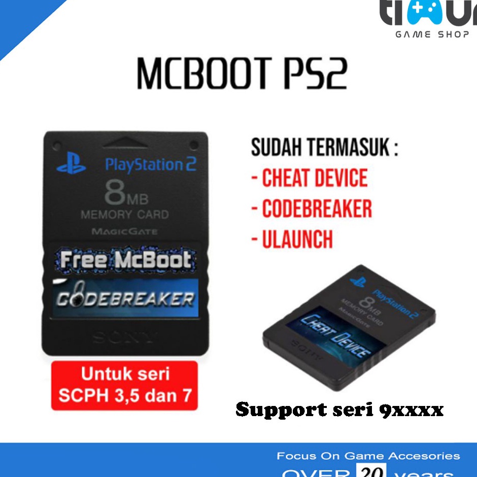 Stok Banyak Memory Card MCboot Ulaunch MC PS2 Fat Slim Harddisk Seri 9