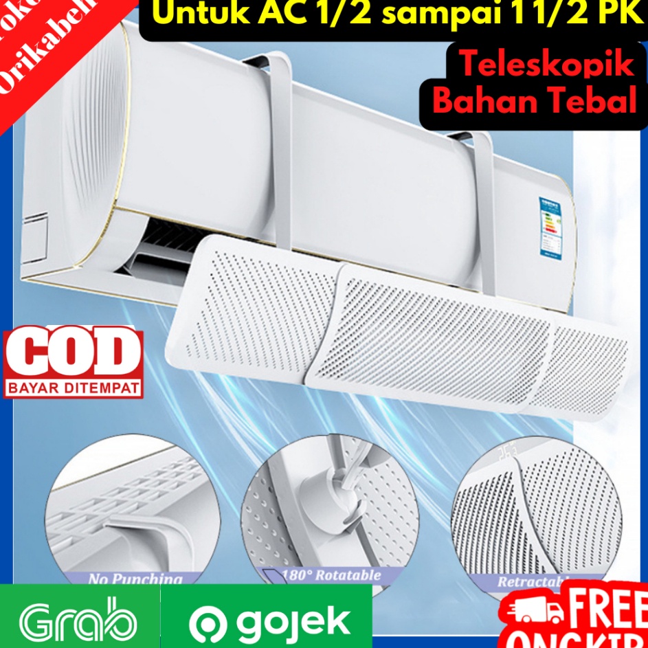 CARV Reflektor AC Talang Cover Penahan Angin Indoor Penghalang Hembusan AC Kamar 5 PK 1 PK 15 PK