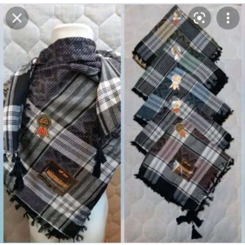 1pcs sorban multazam motif jagung latar hitam, motif jagung latar putih dan motif Songket
