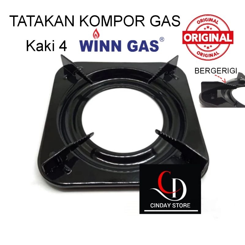 Tatakan Kaki Kompor Winn Gas Kaki 4 / Tungku Dudukan Kompor Winn Gas Kaki 4 Bergerigi Plat Tebal