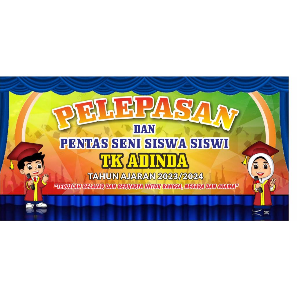 Spanduk WIsuda dan Pentas Seni PAUD/TK