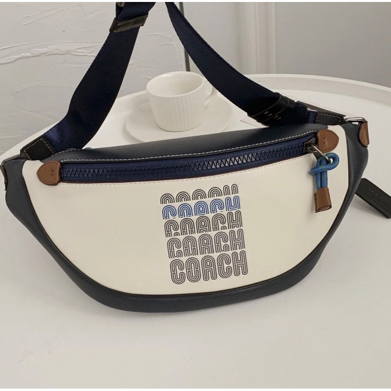 WAIST BAG COACH WHITE RIVINGTON IN SIGANTURE CANVAS 69305