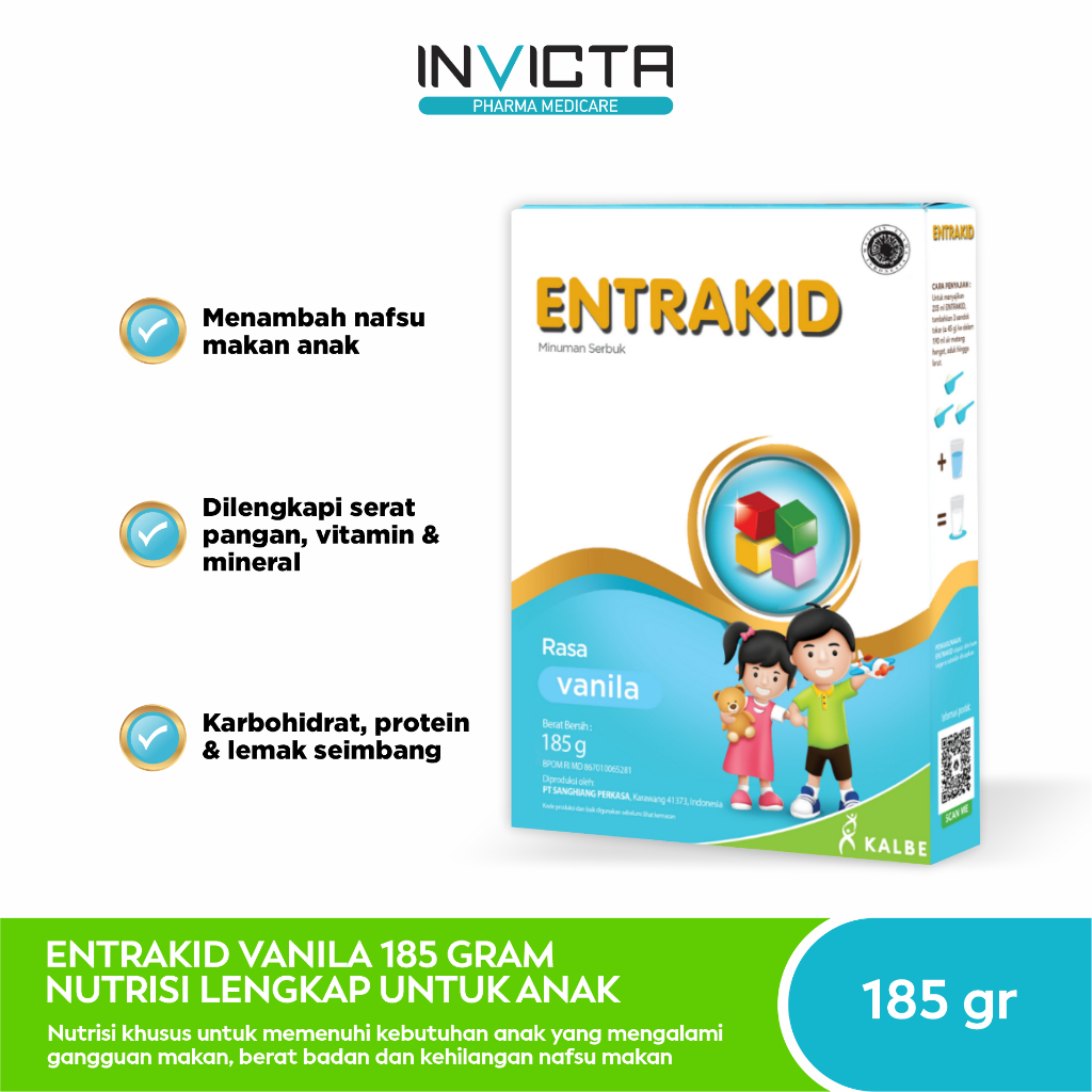 

Entrakid Vanila (Minuman Nutrisi Lengkap Untuk Anak) - 185 gr