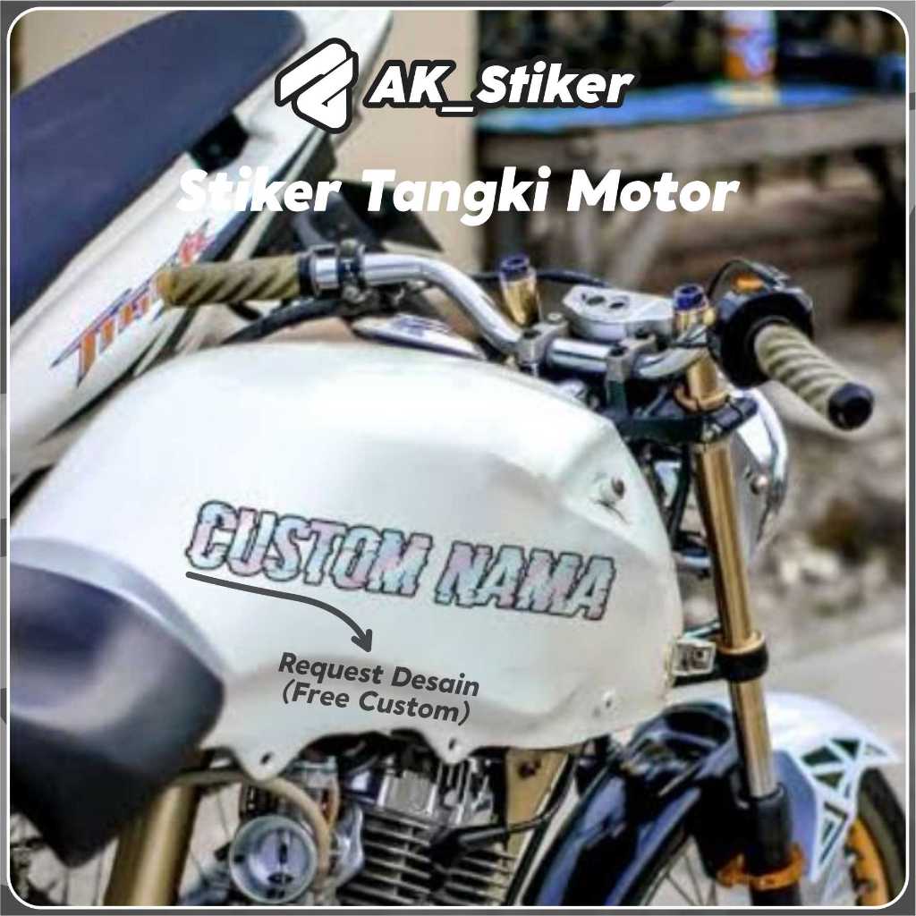 Sticker stiker cutting tangki herex hologram dan hologram list hitam (wajib chat untuk custom nama) 