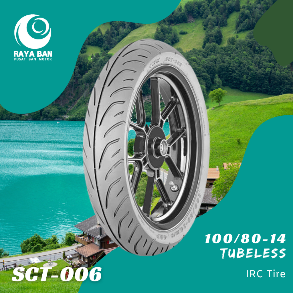 Ban Motor IRC SCT006 100/80-14 TL SCT-006 Tubeless