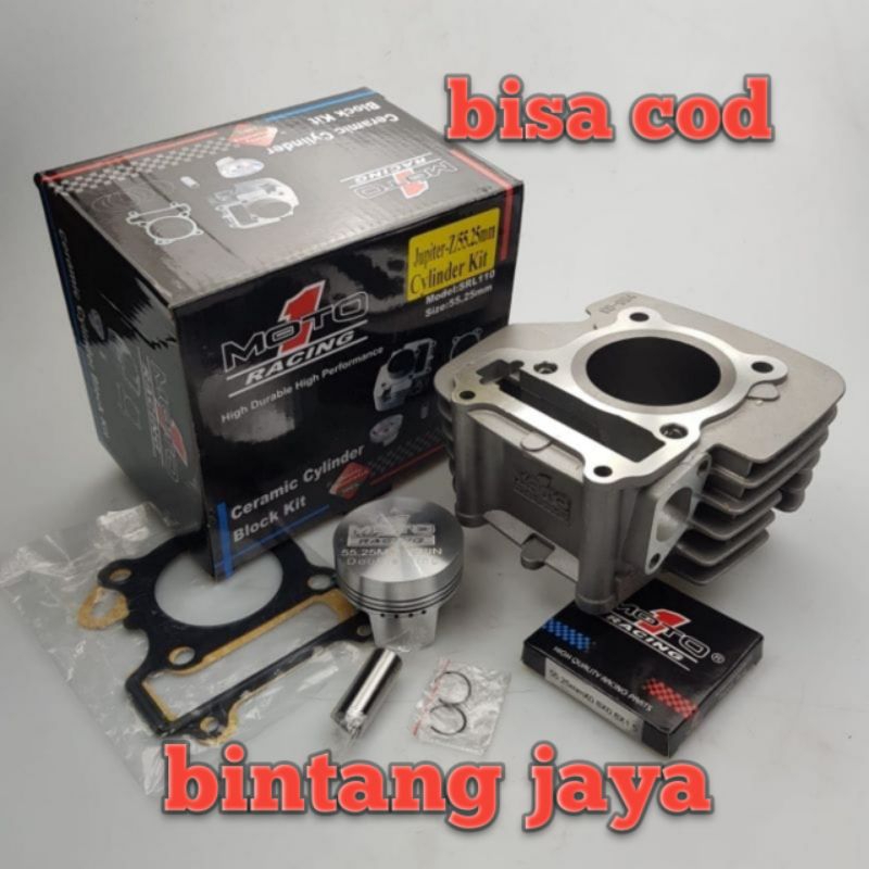 blok seher/cylinder blok seher bore up moto 1 uk 55,25mm buat motor jupiter z/vega r new