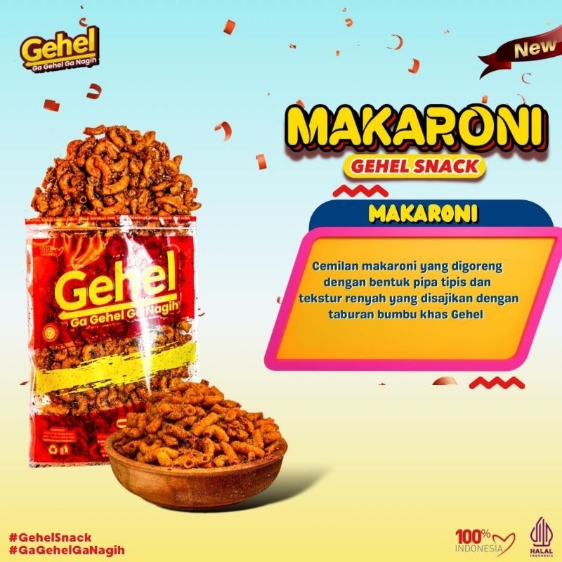 

[TERLARIS] Gehel Makaroni 100gr - Makanan Ringan