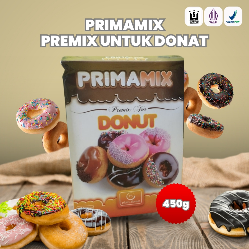 

tepung premix Donat PRIMAMIX - Premix untuk Donat (450 gr)