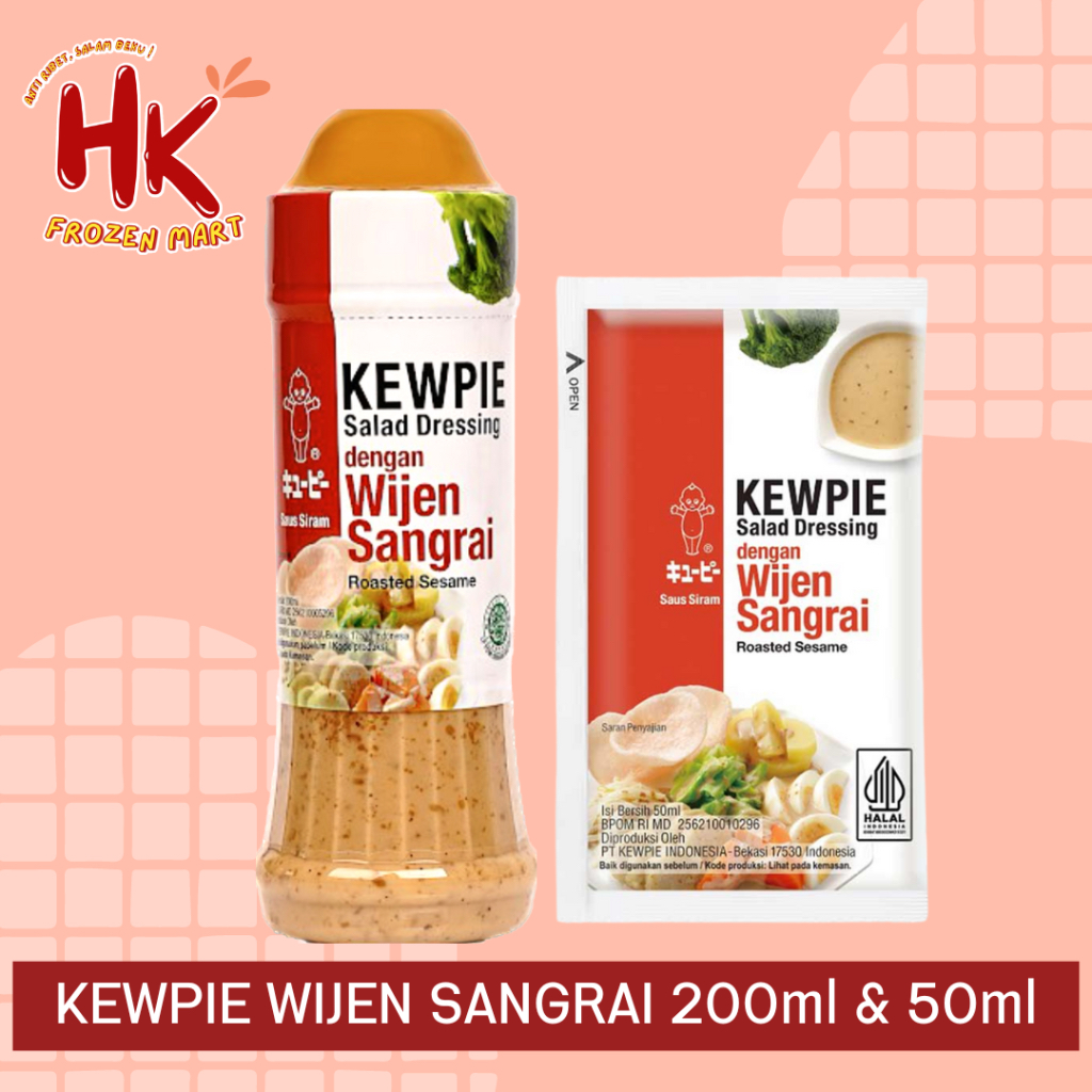 

Kewpie Salad Dressing Wijen Sangrai 200ml sachet 50ml | mayonaise salad sesame oil HK FROZEN MART