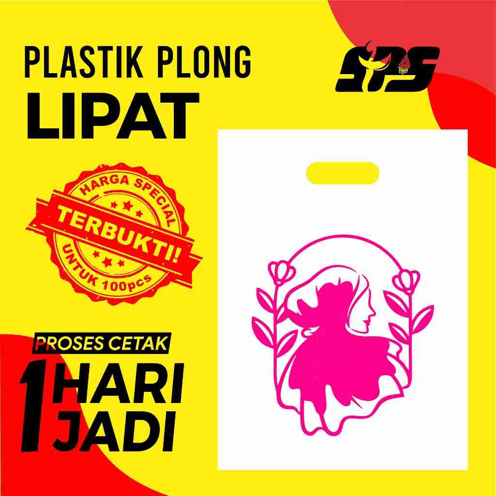 Plastik Sablon Plong HD Lipat Custom Ukuran 30x45 & 28x40 Free Desain COD