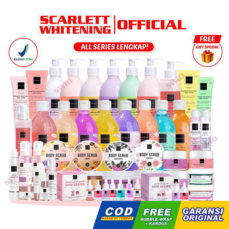 Scarlett Whitening Original Scarlett Whitening All Varian Body Lotion Serum Toner Cream Scrub Paket 