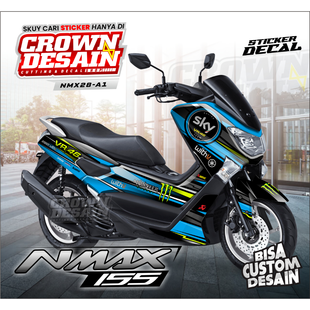 Decal Sticker Yamaha NMAX 155 Full Body Variasi - Aksesoris Stiker Motor NMAX 2019 - Striping NMAX -