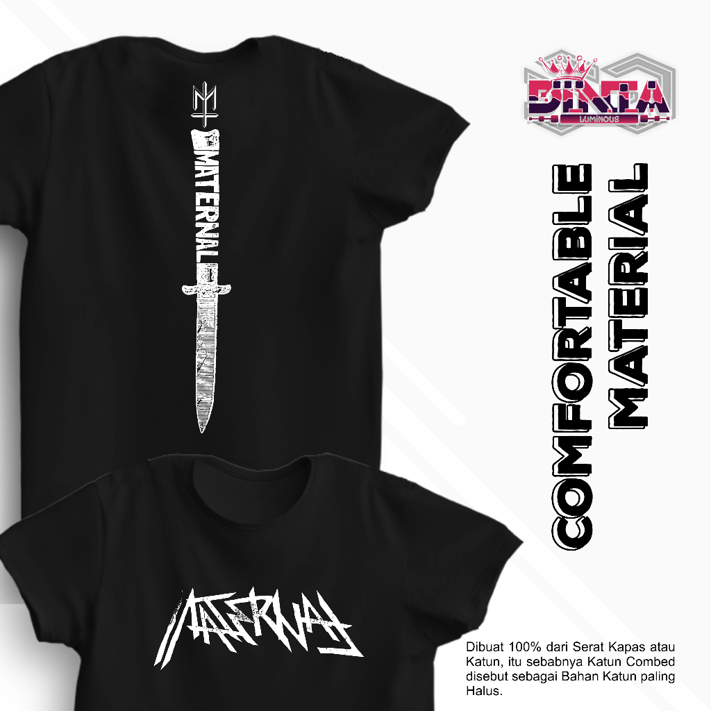 Baju Kaos Distro Viral Maternal Disaster T shirt Kaos Distro Pria Wanita Viral Terbaru Dinta Luminou