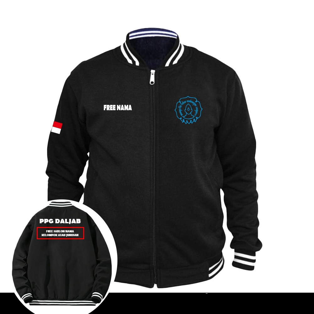JAKET BASEBALL RESLETING GURU PPG DALJAB / JAKET DISTRO GURU / JAKET CUSTOM SABLON FREE / SABLON NAM