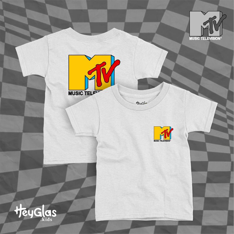 Kaos anak Mtv | Heyglaskids Tshirt | MTV logo vintage | Kaos anak premium