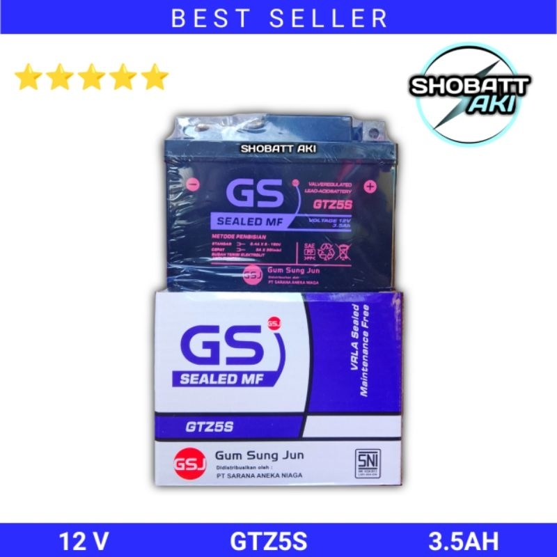 Aki Kering Motor Beat Karbu/ Beat FI/ Beat Pop/ Aki GSJ GTZ5S