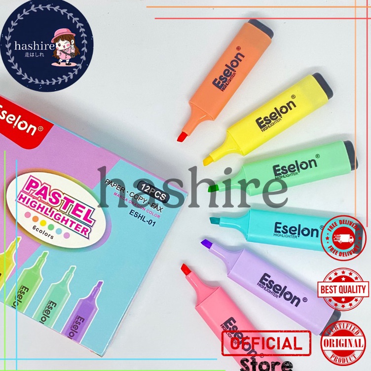 

KODE T82F 12pcs Highlighter pastel Highlighter