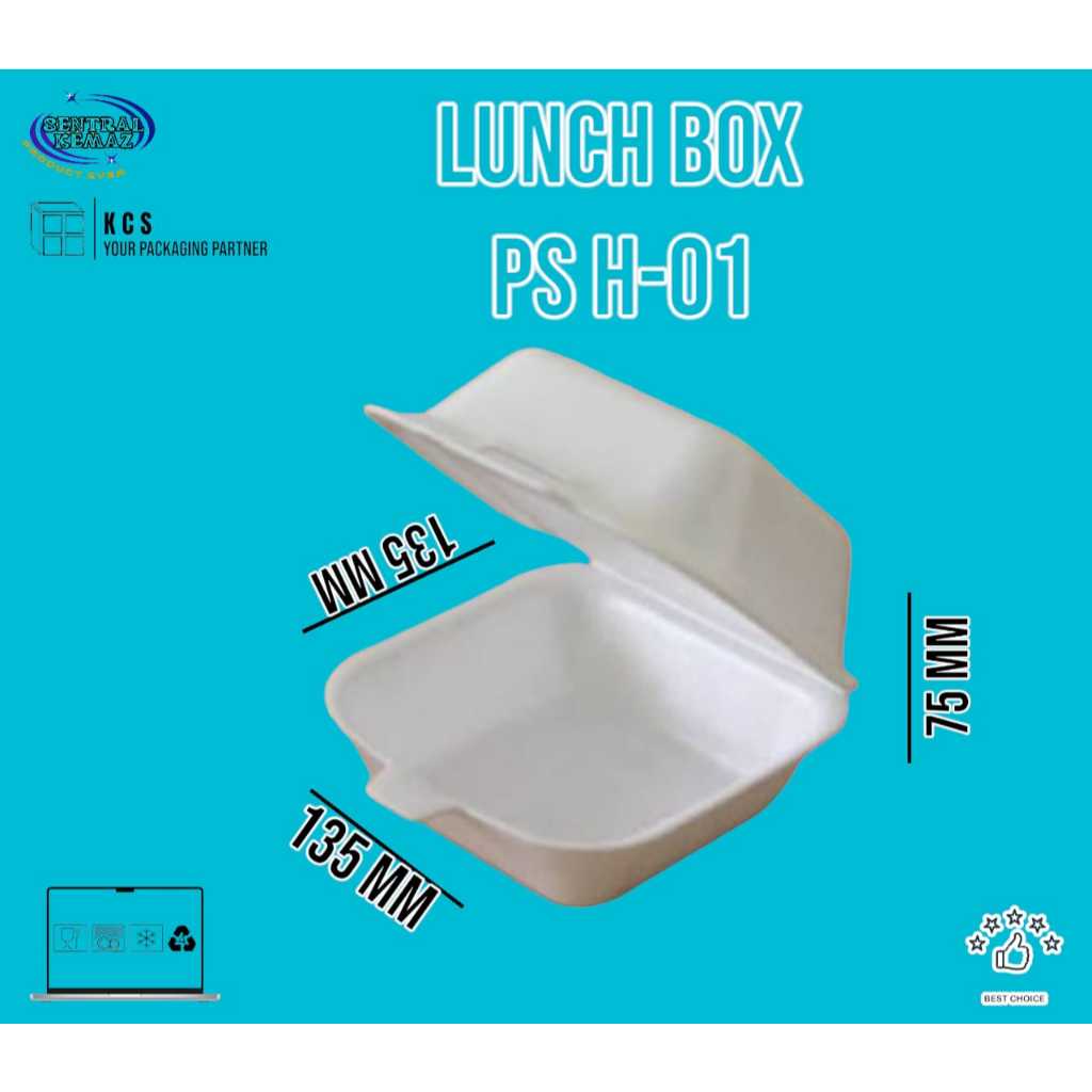 styrofoam kecil , styrofoam burger  TEMPAT SNACK&KUE FOAM (isi 200pc) /LUNCH BOX KCS H-01