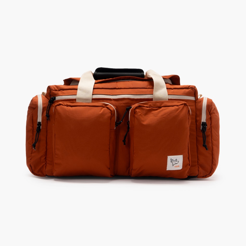 TAS TRAVEL DUFFLE BAG KOPER GYM KIXNG ORANGE