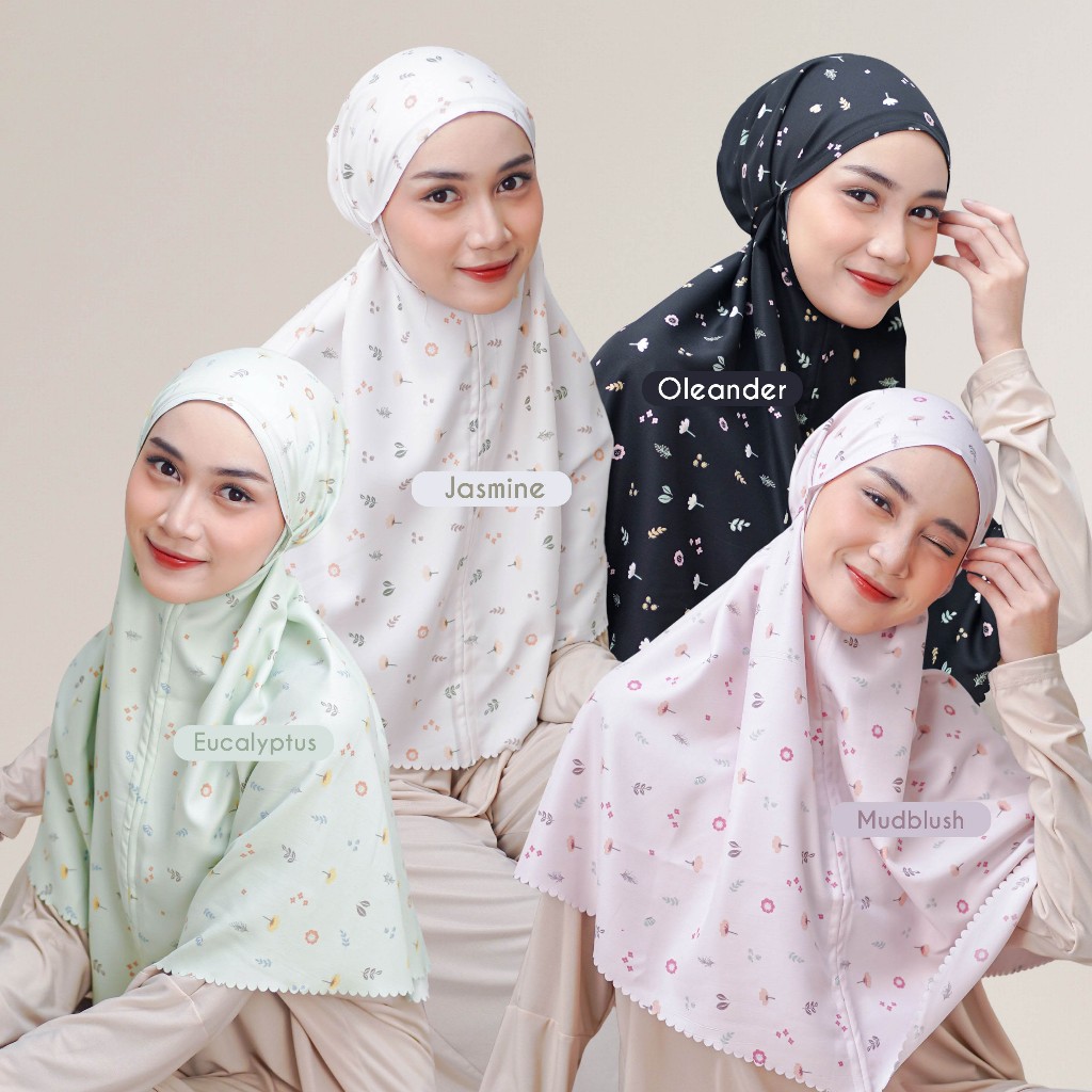 Briana Hijab Bergo Motif/Bergo Motif Premium/ Hijab Instant Motif