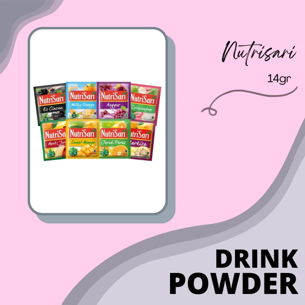 

DRINK POWDER | BUBUK MINUMAN | SERBUK MINUMAN | NUTRISARI SACHET | NUTRISARI 14GR