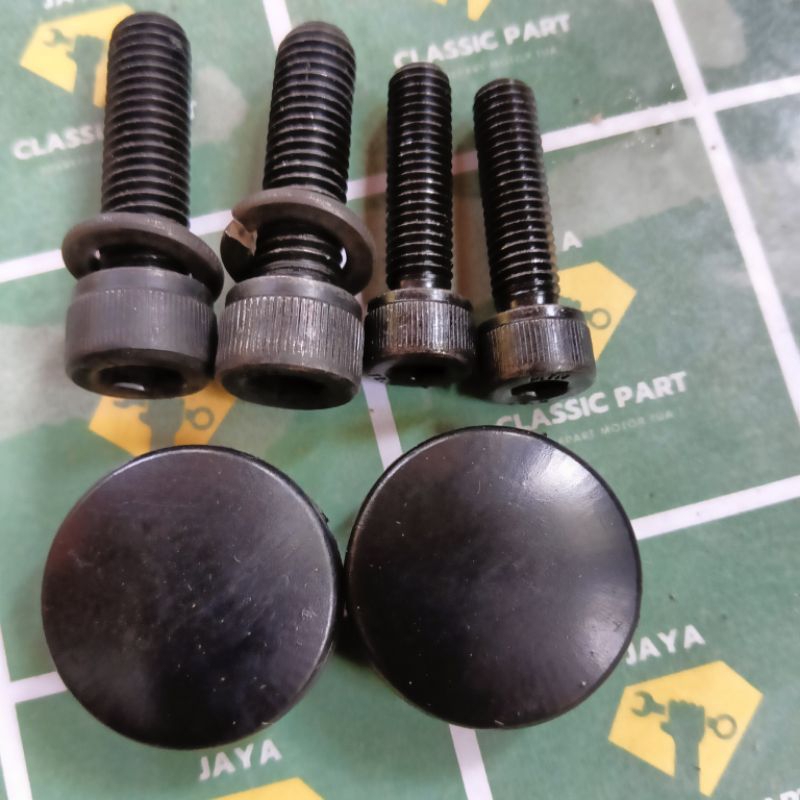 BAUT SEGITIGA ATAS BAWAH SET PLUG KARET TUTUP SHOCK VIXION OLD VIXION NEW NVA NVL SCORPIO KWALITAS O
