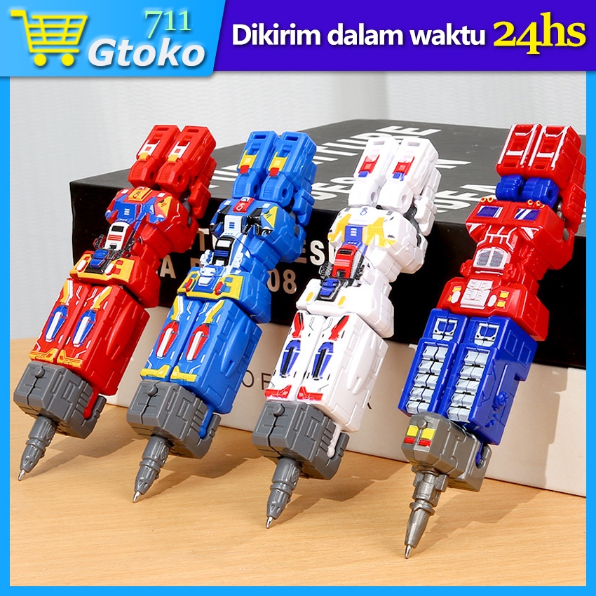 

Pena Mainan Action Figure Transformer Robot Soldier Kado Anak Gift Pen