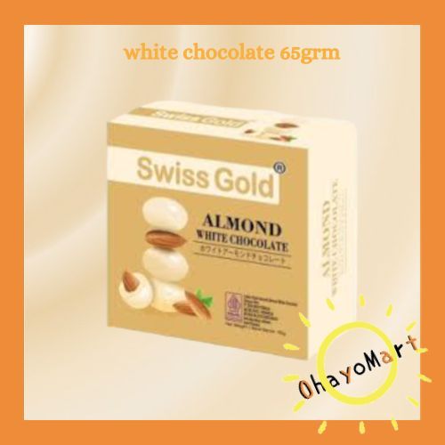 

Swiss Gold Almond White chocolate / Cokelat vanilla isi kacang almond 65g