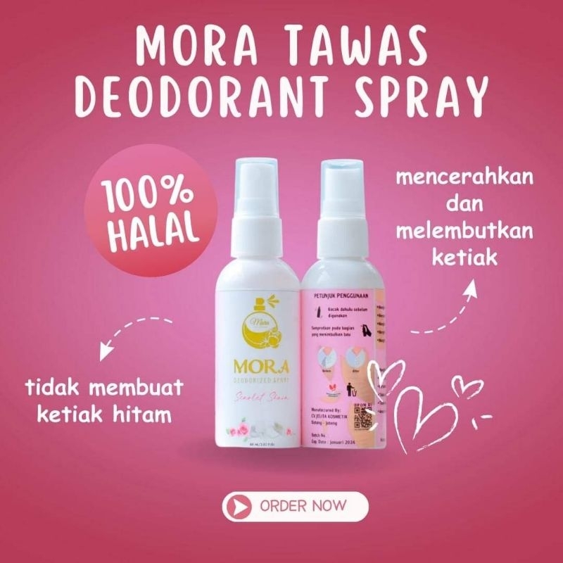 NAINA | Mora Tawas Deodorant Spray | Deodorant Alami dan Halal